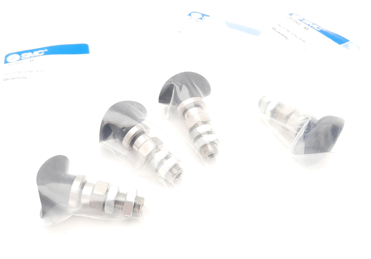 New Lot of 4 SMC ZPT25UF-A8 Vacuum Pad Without Buffer Fluoro rubber 25mm, Flat, M8x1