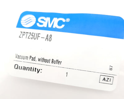 New Lot of 4 SMC ZPT25UF-A8 Vacuum Pad Without Buffer Fluoro rubber 25mm, Flat, M8x1