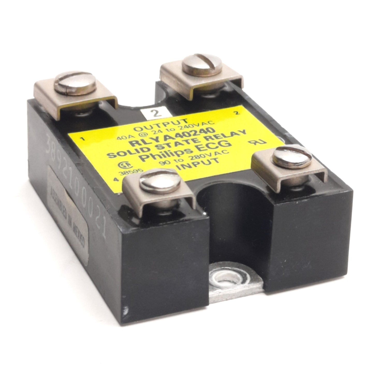Used Philips ECG RLYA40240 Solid State Relay, 90-280V AC Input, 40A 24-240V AC Output