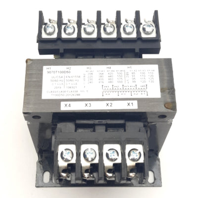 New Schneider Electric 9070T100D50 Transformer, In: 208/600V, Out: 85/130V, 0.1 kVA