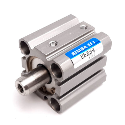 Used Bimba EFR-2510-M Pneumatic Cylinder, Spring Extend, Bore: 25mm, Stroke: 10mm