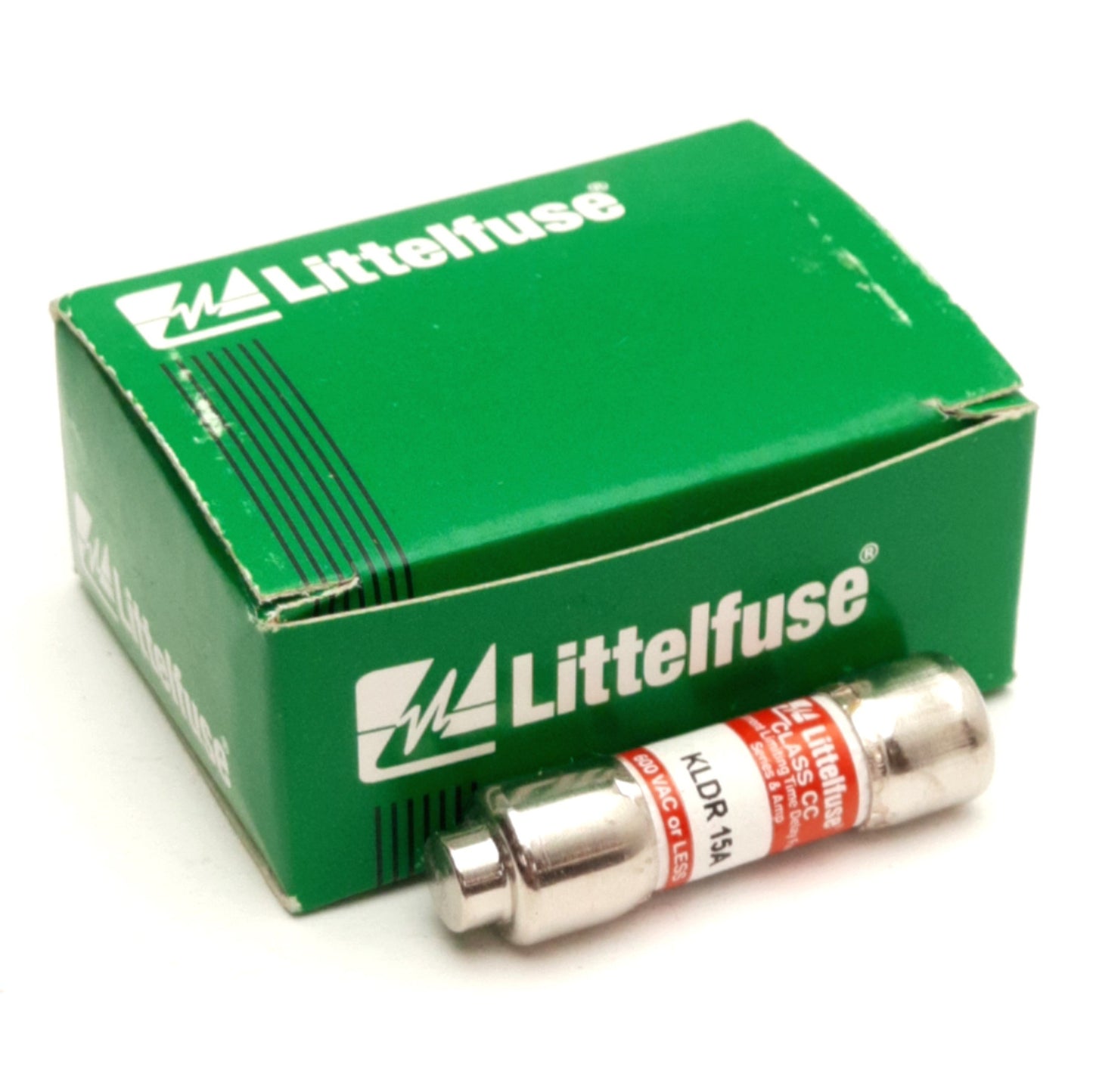 New Lot of 10 Littelfuse KLDR 15A Class CC Time Delay Fuse, 600 V AC, 200kA Capacity