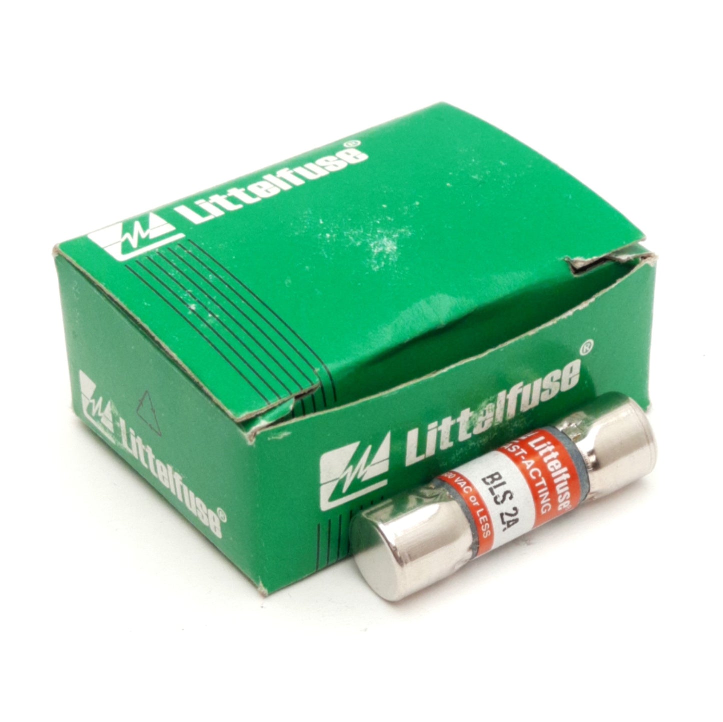 New – Open box Lot of 10 Littelfuse BLS 2A Fast Acting Midget Fuses, 600V AC, 10kA Capacity