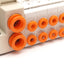 Used SMC SS5V1-16FD1-06-C4-D0 Cassette Base Manifold, 6 Stations, D-Sub Connector