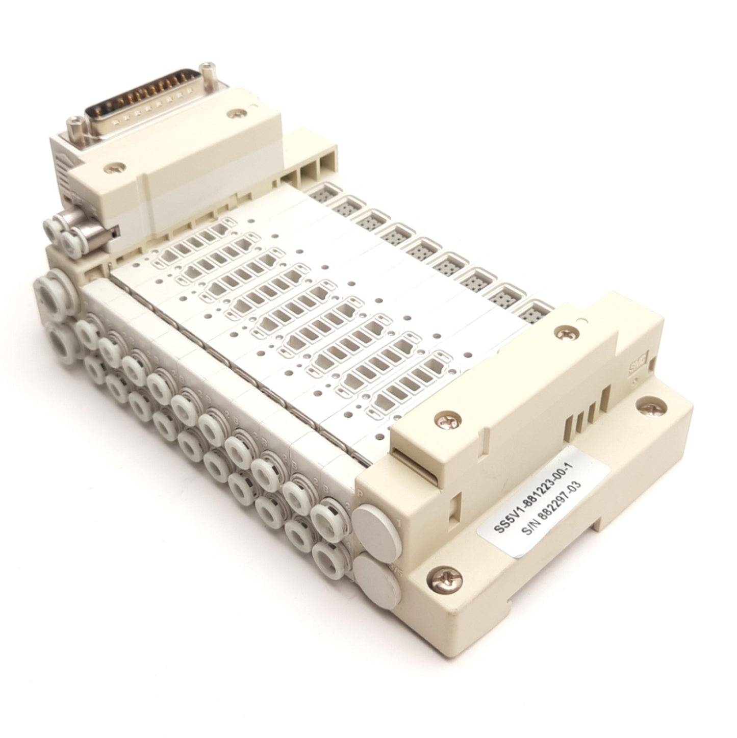 Used SMC SS5V1-16FD1-10R-N3M-D0 Cassette Base Manifold, External Pilot, 10 Stations