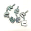 Used Lot of 7 Phoenix Contact SK 5 Busbar Shield Connection Clamp, 9mm Pitch