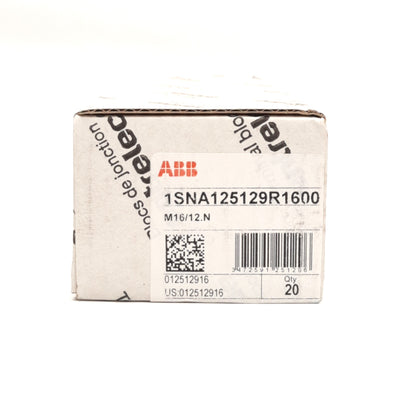 New Lot of 20 Entrelec ABB 1SNA125129R1600 Terminal Block M16/12.N, 1000V, 76A