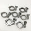 Used Lot of 7 13MHHM Stainless Steel Heavy Duty Sanitary Tri-Clamp Fittings 1"/1.5"
