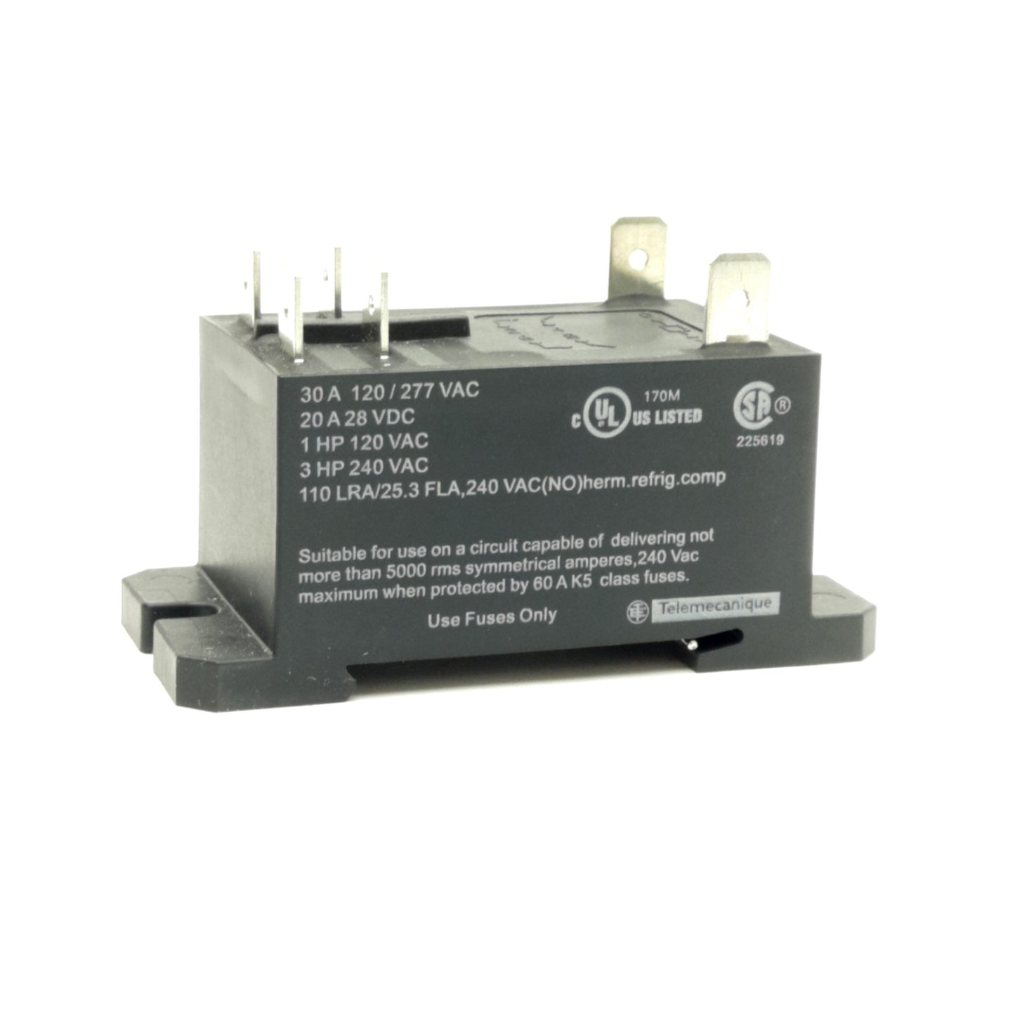 New Lot of 10 Schneider Electric RPF2ABD Power Relays, 30A, 24 VDC, 2NO, DIN Rail