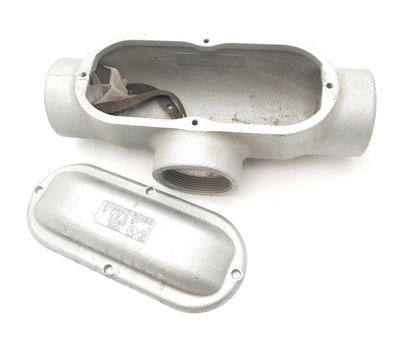 Used Eaton Crouse-Hinds T88 Series Condulet Form 8 Conduit Outlet Body, T Shape, 3"
