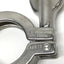Used Lot of 4 Stainless Steel Double Pin Hinged Sanitary Tri-Clamp Fittings 1.5"
