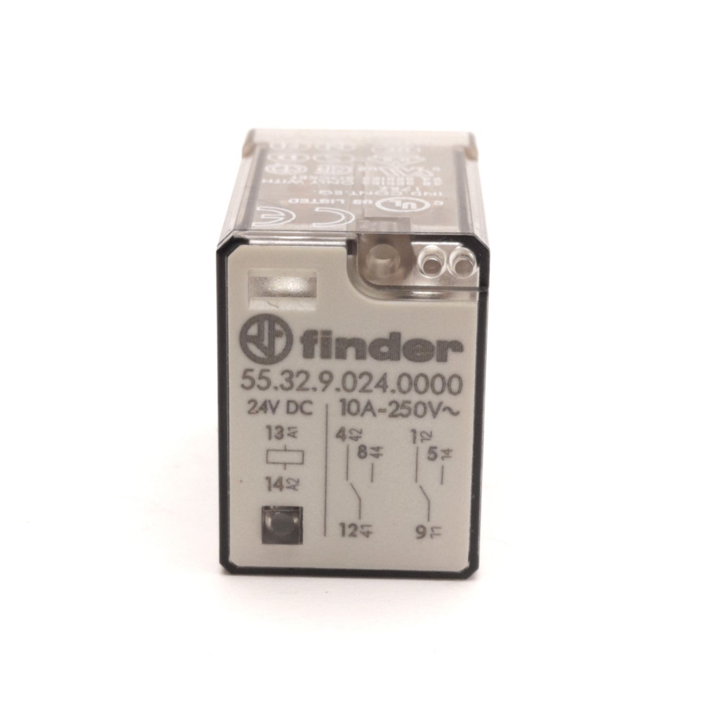 New Lot of 10 Finder 55.32.9.024.0000 Relay, 10A 250VAC/30VDC, DPDT, 24 VDC Coil