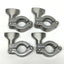 Used Lot of 4 Tri-Clover Stainless Steel Heavy Duty Sanitary Tri-Clamp Fittings 3/4"