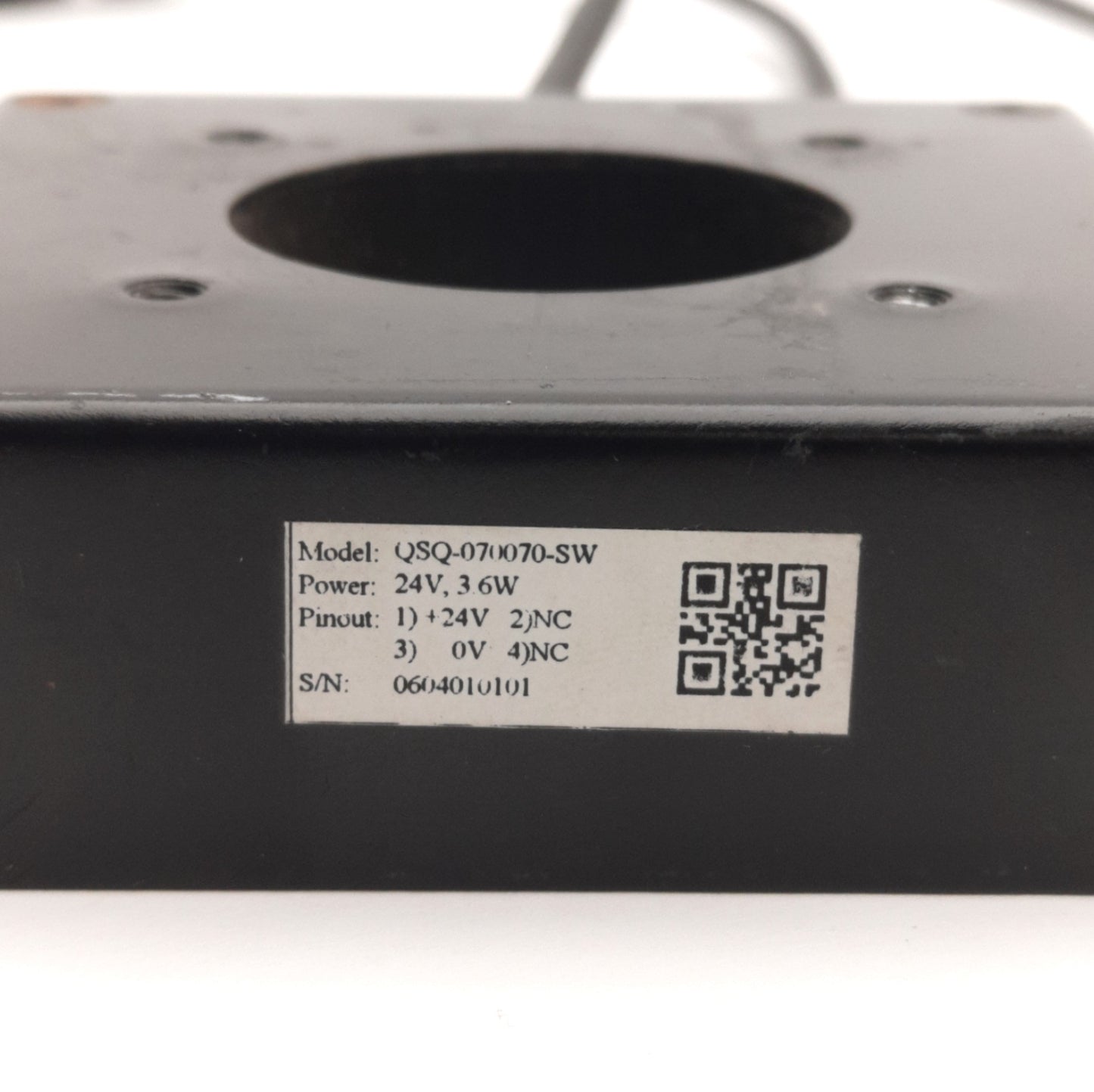 Used CCS QSQ-070070-SW Machine Vision Light, White, M12 4-Pin, 24V DC, 32mm Bore