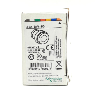 New Lot of 5 Schneider Electric ZB4 BW153 Push Button, Orange Extended, Illuminated