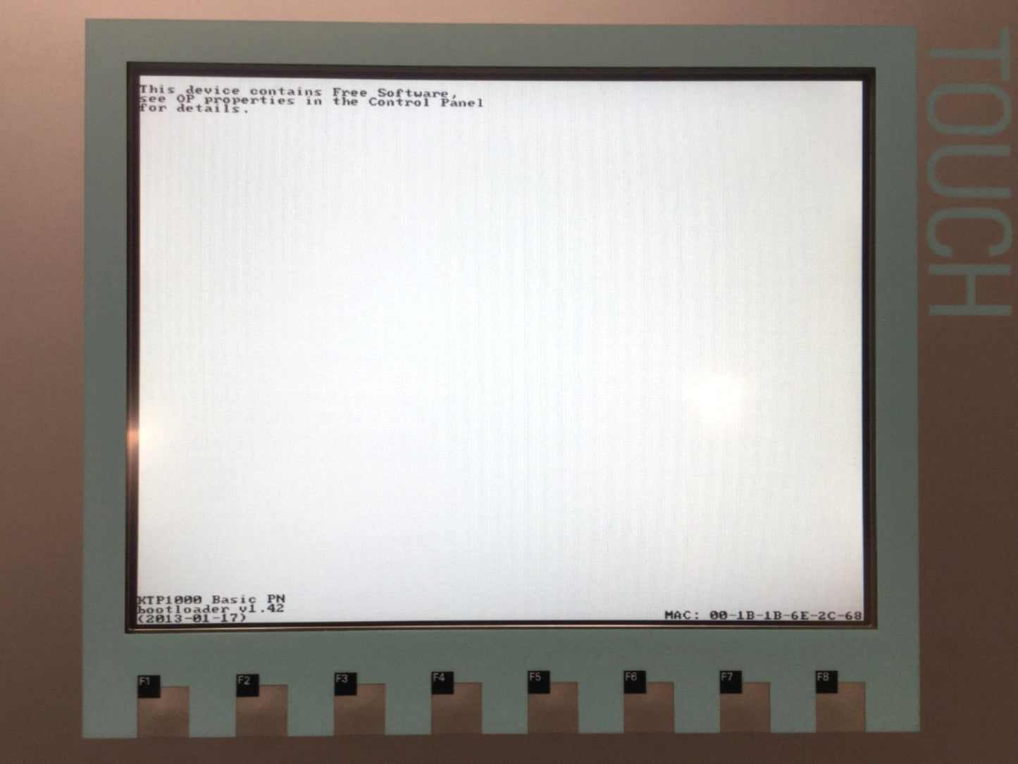 Used Siemens 6AV6 647-0AF11-3AX0 KTP1000 SIMATIC 10" Touchscreen Profinet HMI Panel