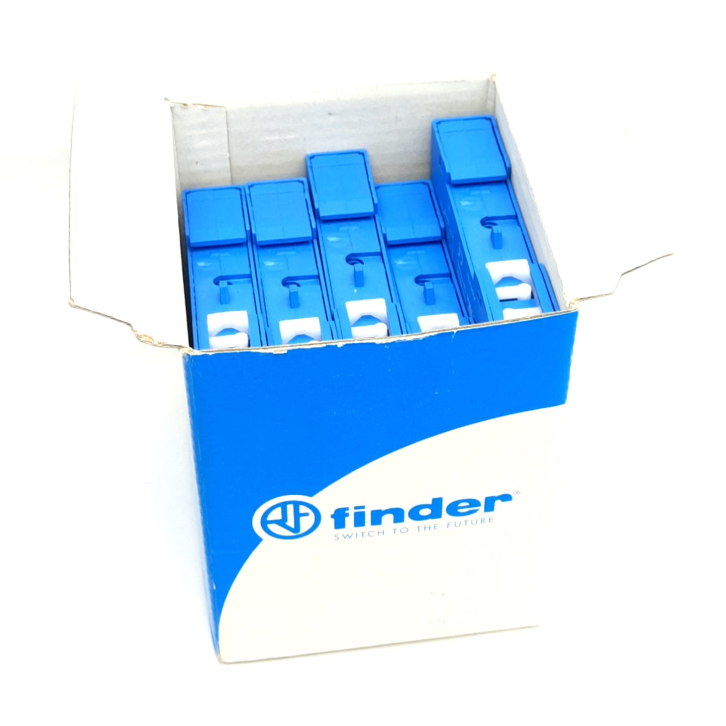 New – Open box Lot of 10 Finder 95.83.3 Clamp Terminal Socket, 10A 250V, 1CO-SPDT, DIN Rail