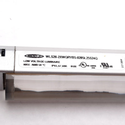 Used Banner WLS28-2XWGRYB5-0285L25S24Q Multicolor Light Strip, 285mm, 24VDC