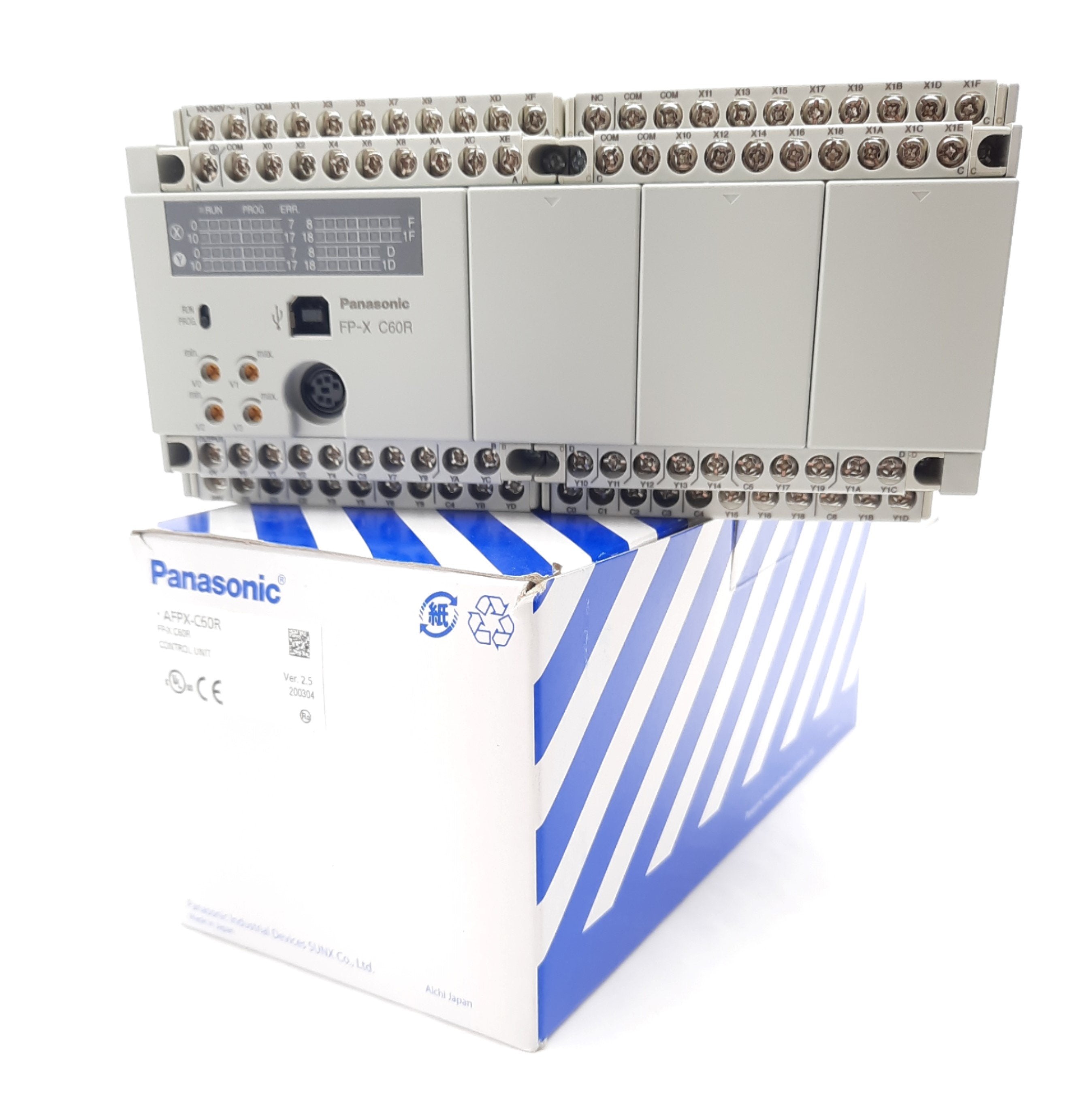 Panasonic AFPX-C60R Compact PLC Controller, Brick Style Output Control Unit For Automation