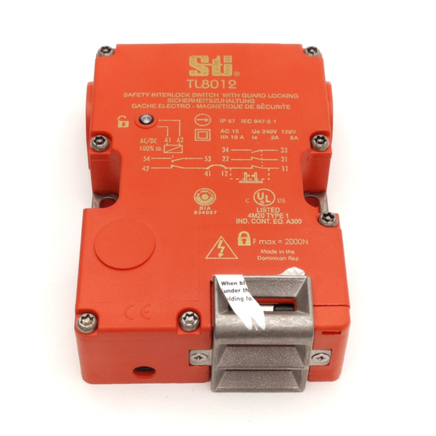 New Omron STI 44519-1080 Limit Switch, 3NC/2NO, 24-100VAC 24VDC 5A, NEMA 6, No Key