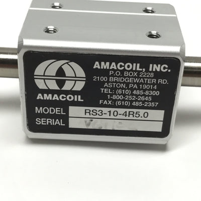 Used Amacoil RS3-10-4R5.0 Rolling Ring Linear Drive Nut, 185mm Travel, 5mm Pitch