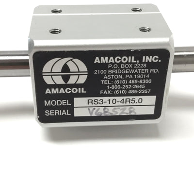 Used Amacoil RS3-10-4R5.0 Rolling Ring Linear Drive Nut, 325mm Travel, 5mm Pitch