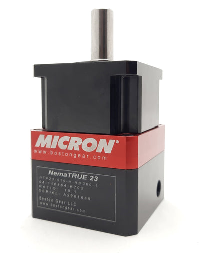 New Micron NTP23-010-H-RM060-1 Nema TRUE 23 Gear Head True Planetary, NEMA 23 10:1