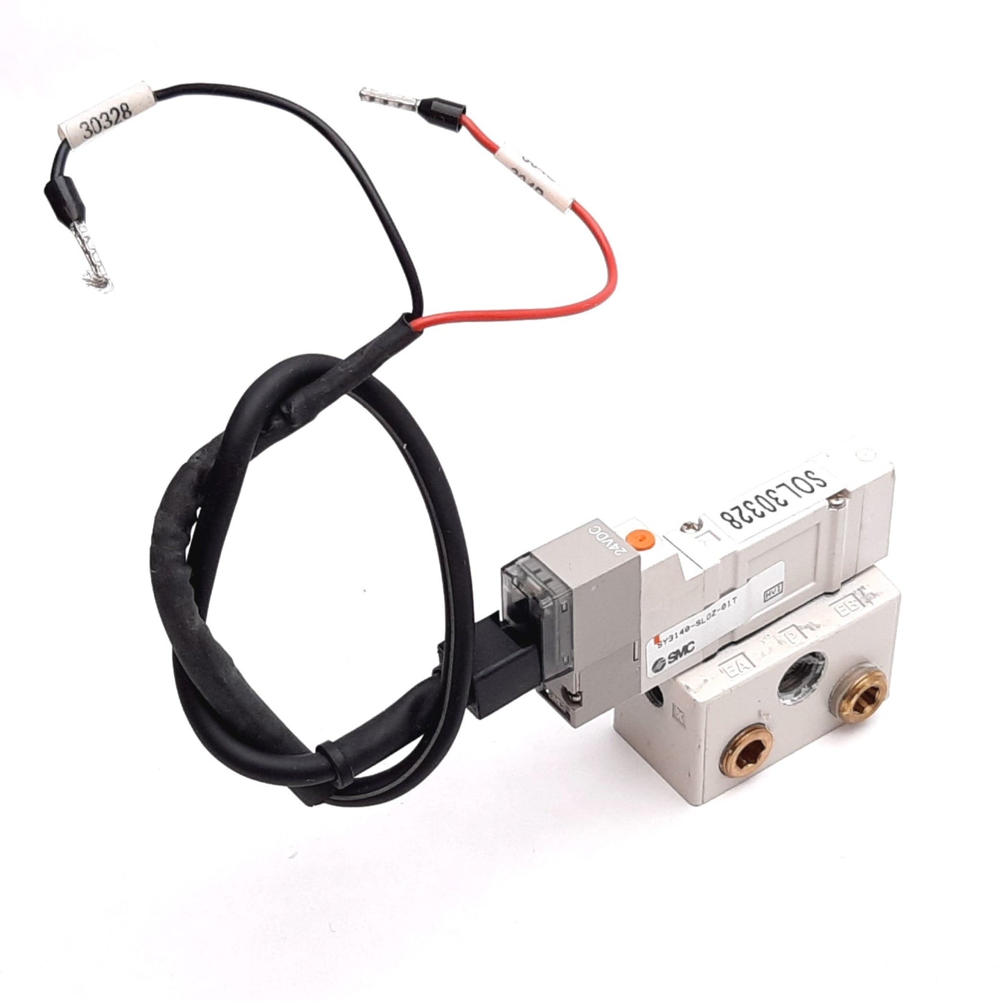 Used SMC SY3140-5LOZ-01T Solenoid Valve, 2-Position 5-Port, 24VDC, 0.7MPa, 1/8" NPT