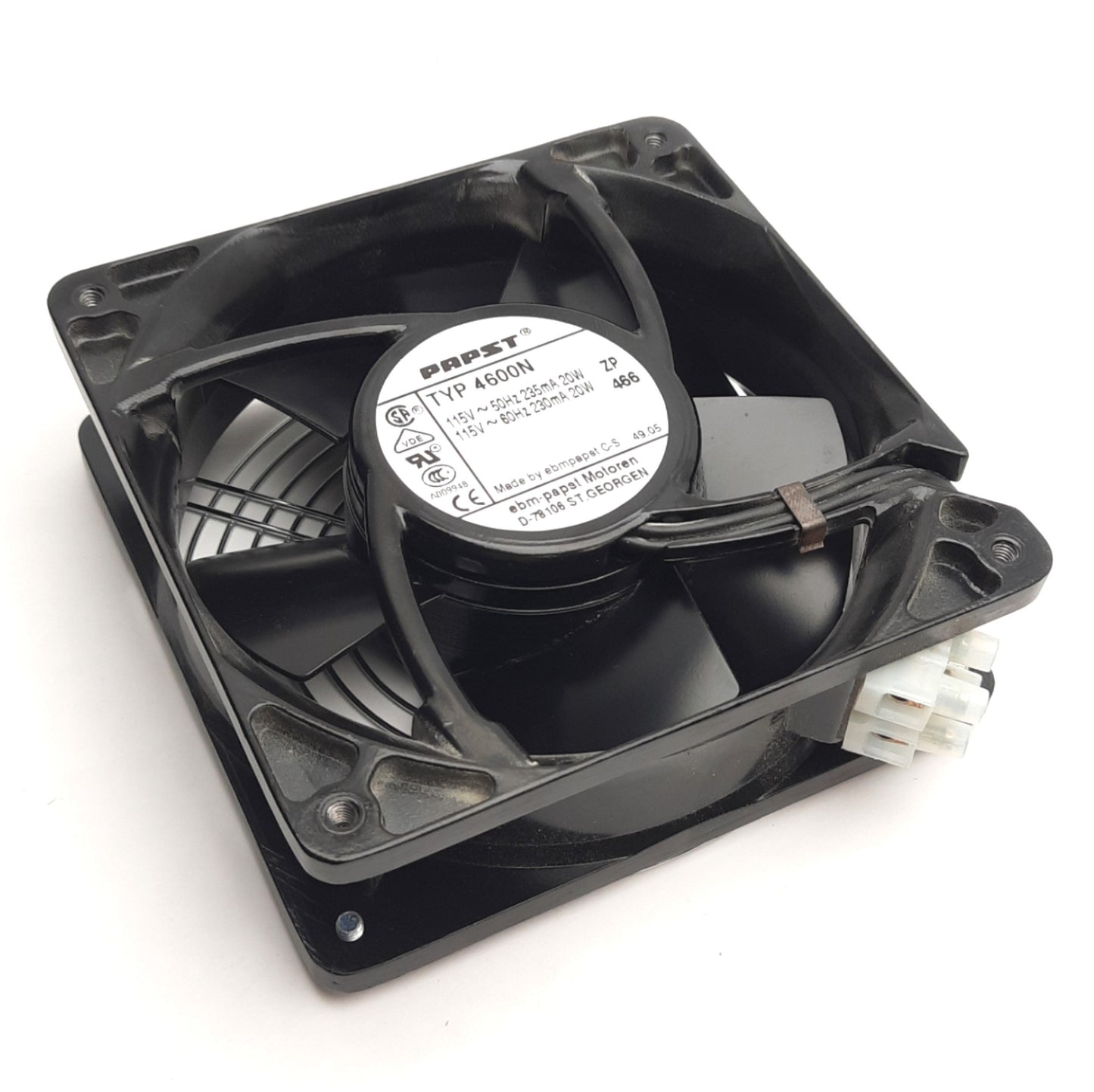 Used EBM Papst 4600N 466 Enclosure Fan For SF-0516-002, 115V, 120mm x 120mm