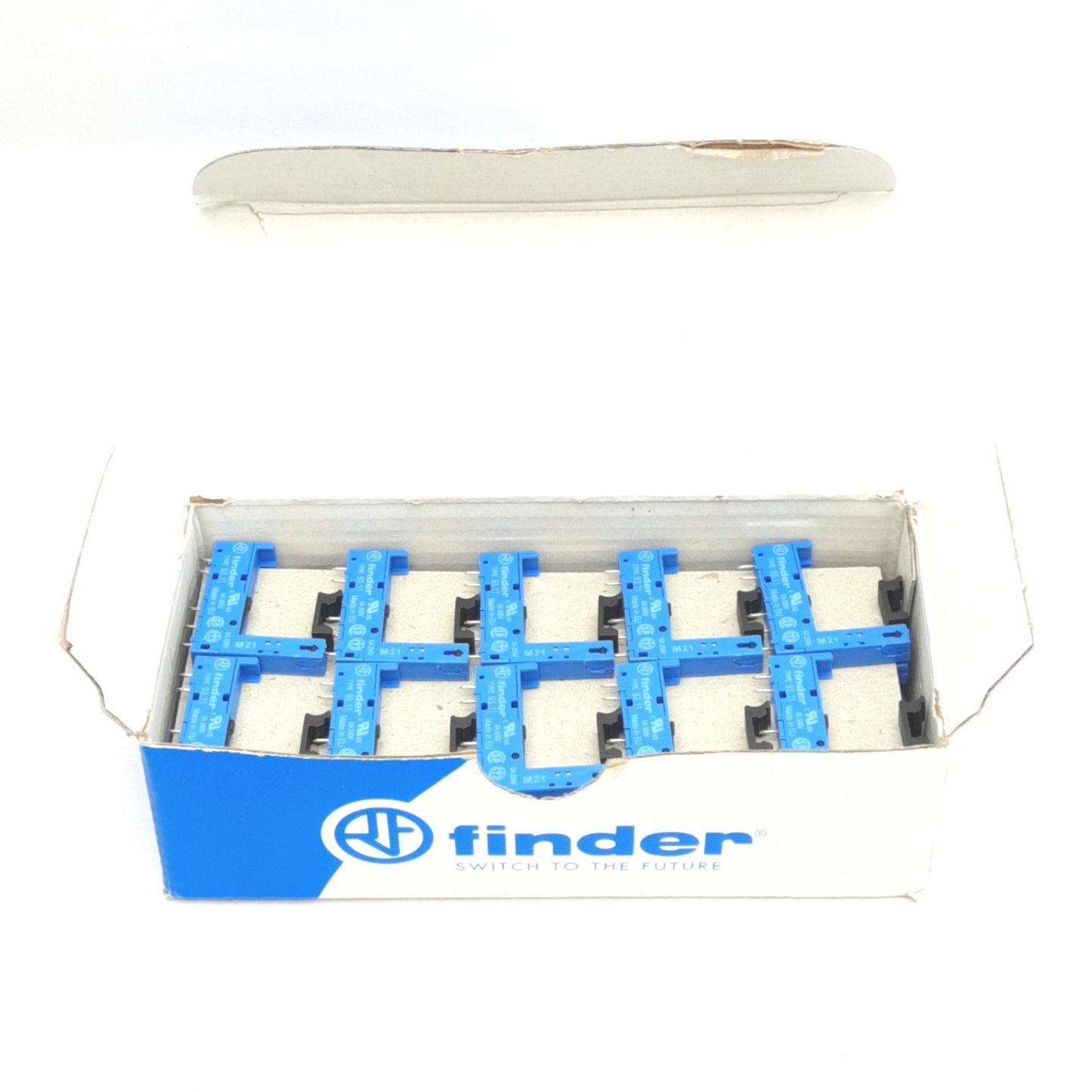 New – Open box Lot of 50 Finder 93.11 Relay Socket, 6A 250V, 5 Pins, Series 34.51 & 34.81