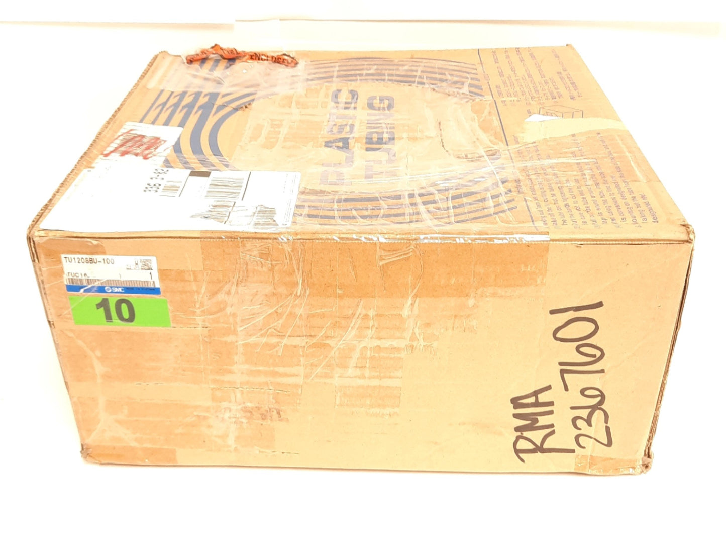 New SMC TU1208BU-100 Polyurethane Tubing Clear Blue 100 Meter Roll, 12mm O.D, 8 I.D