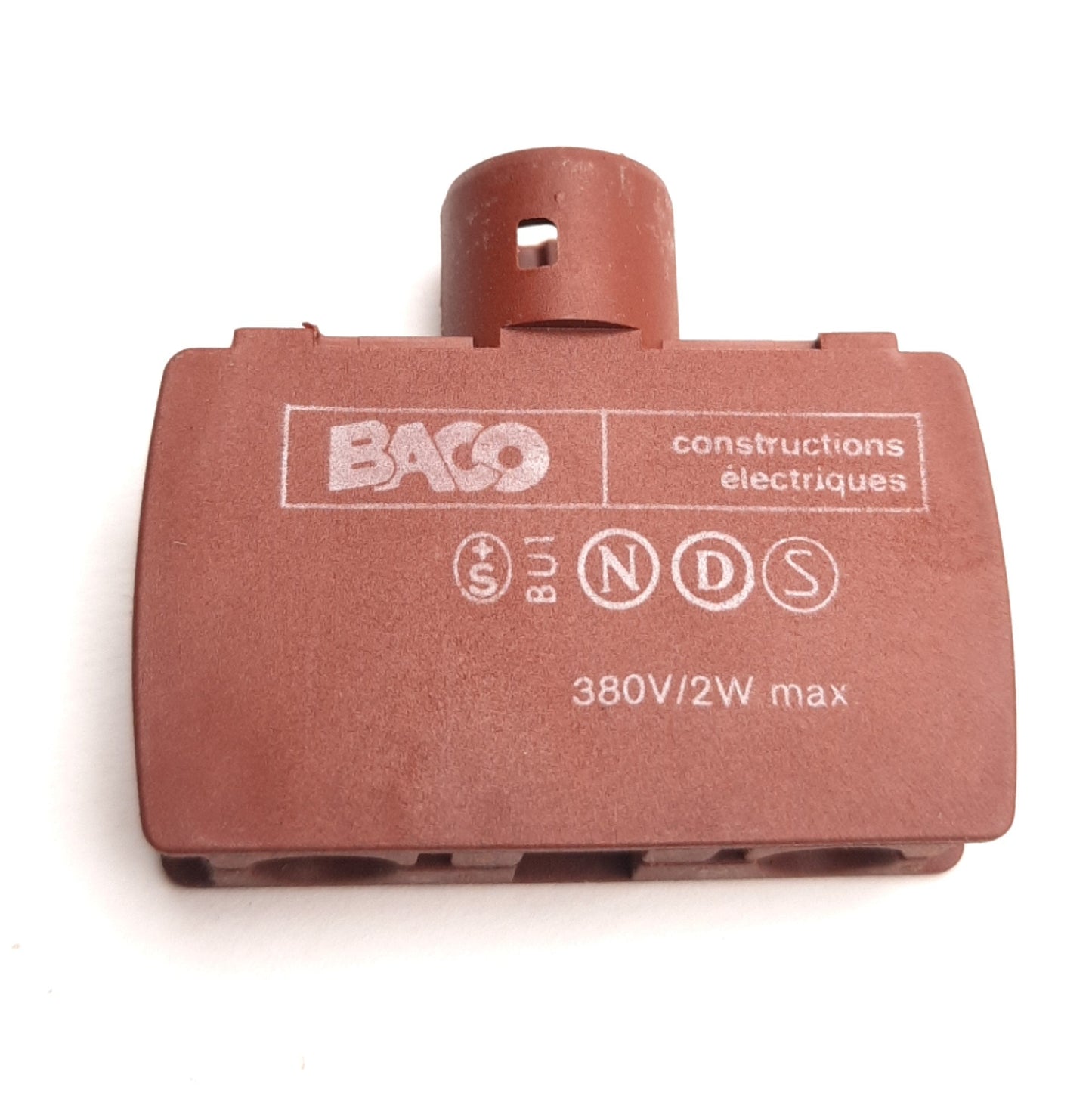 Used Lot of 3 Baco 23EA Lamp Holders For 22mm Devices, 125V, 380V 2W Max