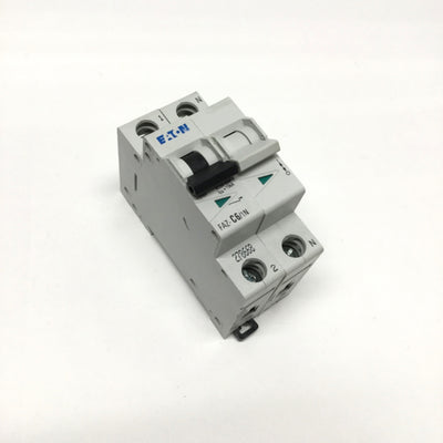 Used Eaton FAZ-C6/1N Circuit Breaker 1-Pole + Neutral, 6A 240VAC / 60VDC, C-Curve