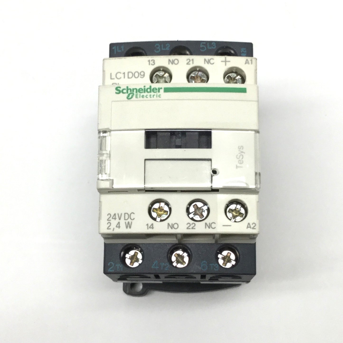 Used Schneider LC1D09BL TeSys IEC Contactor 3-Pole + 1NO-1NC 25A 600VAC, 24VDC Coil