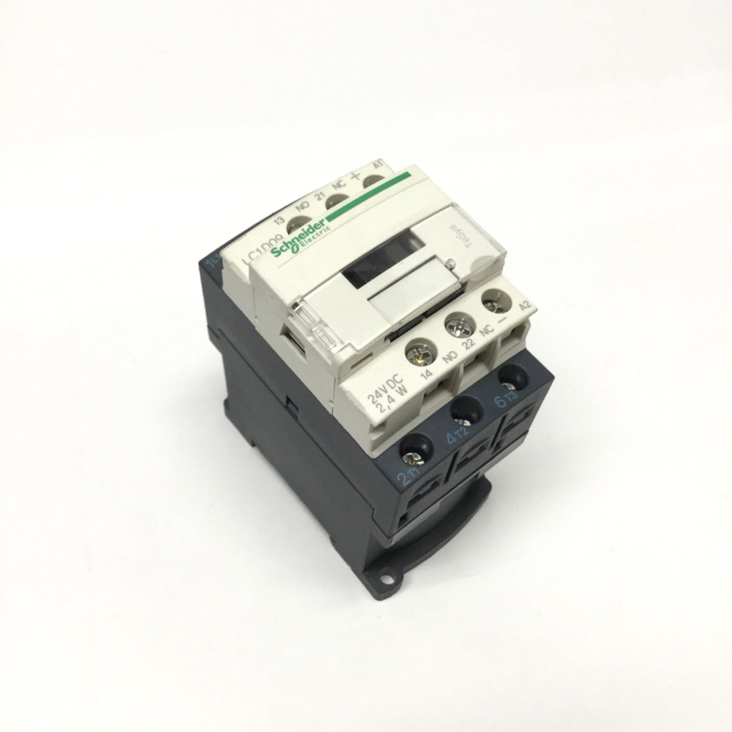 Used Schneider LC1D09BL TeSys IEC Contactor 3-Pole + 1NO-1NC 25A 600VAC, 24VDC Coil