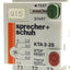 Used Sprecher+Schuh KTA3-25-4.0A Circuit Breaker 3-Poles, 600V, 2.5A to 4A
