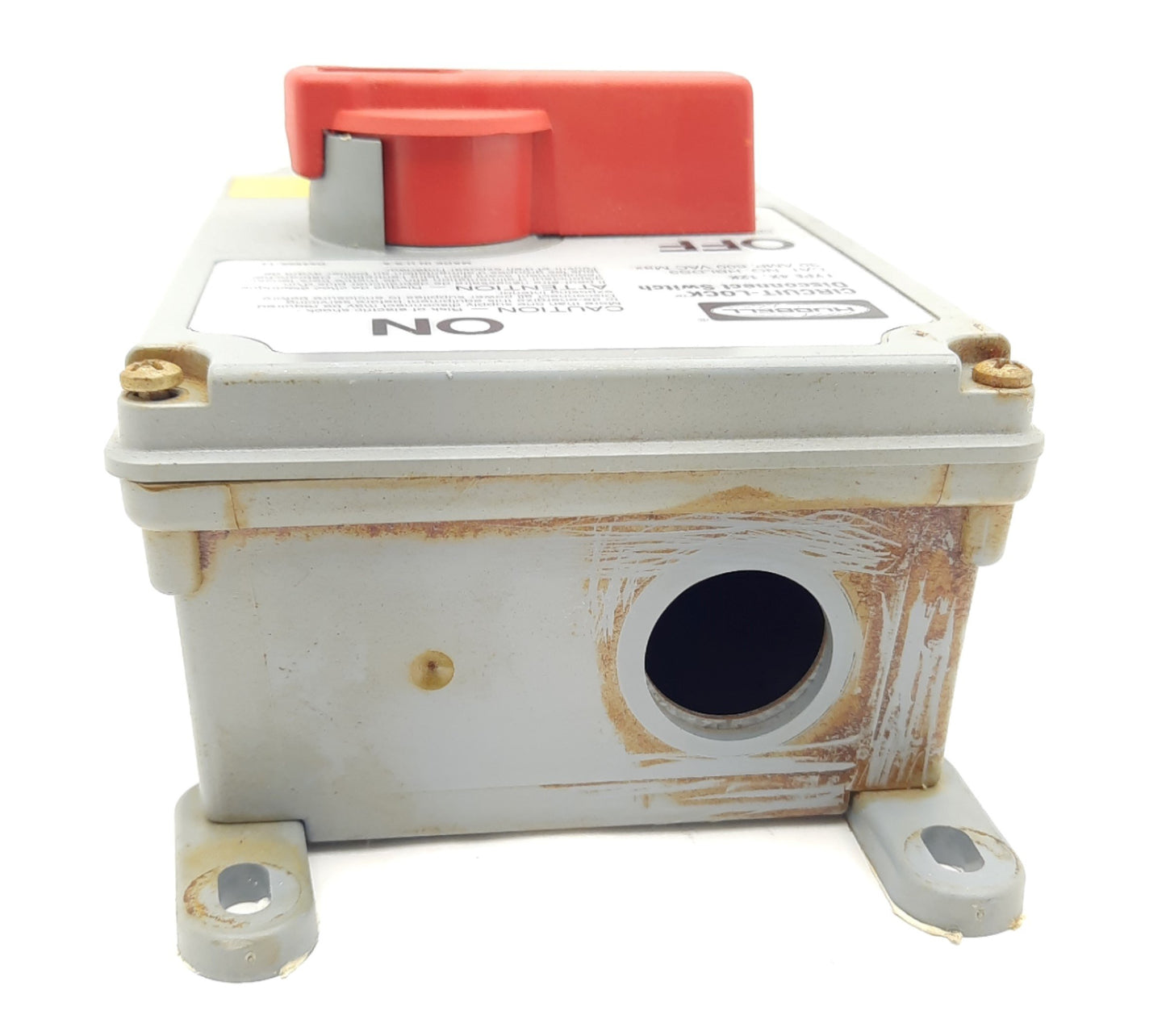 Used Hubbell HBLDS3 Circuit-Lock Disconnect Switch and Enclosure 3-Pole 600VAC 30A