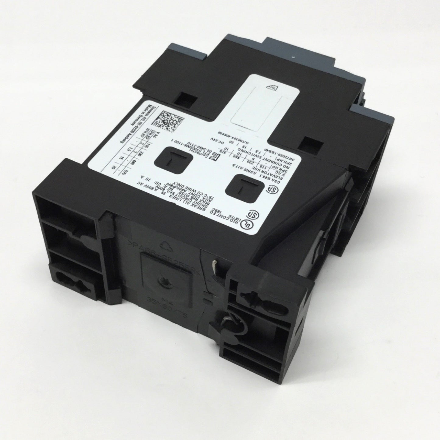 Used Siemens 3RT2026-1BB40 SIRIUS Power Contactor 600VAC, 40A, 3-Pole+1NO-1NC, 24VDC