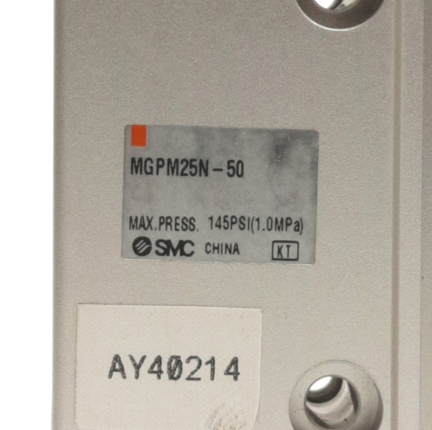Used SMC MGPM25N-50 Pneumatic Cylinder 25mm Bore, 50mm Stroke, 1/8" NPT, 1.0MPa Max