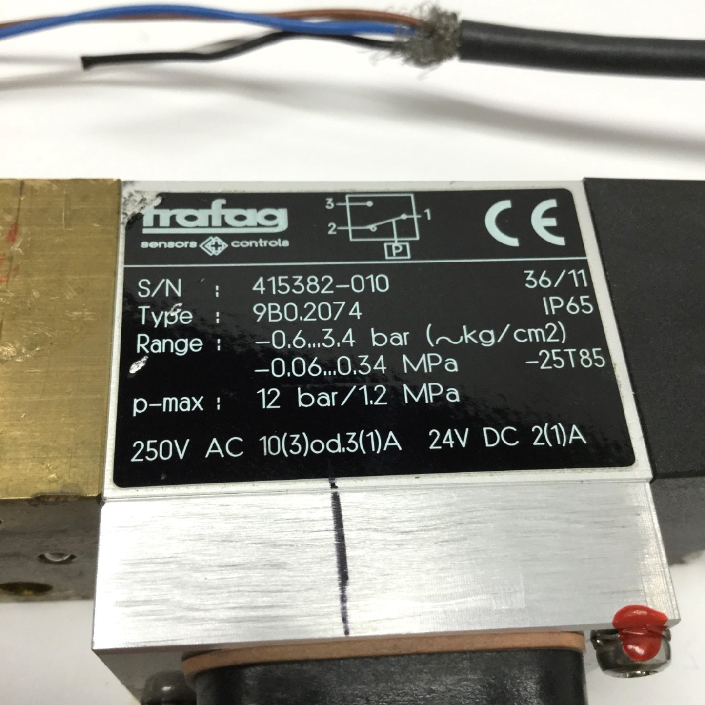 Used Trafag 9B0.2074 Picostat Mechanical Pressure Switch -0.6 to 3.4bar, 250VAC 10A