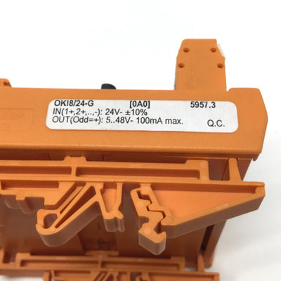Used Conta Clip OKI 8/24-G 5957.3 Opto-Coupler Module 8-Channel, 24VDC In, 5-48V Out