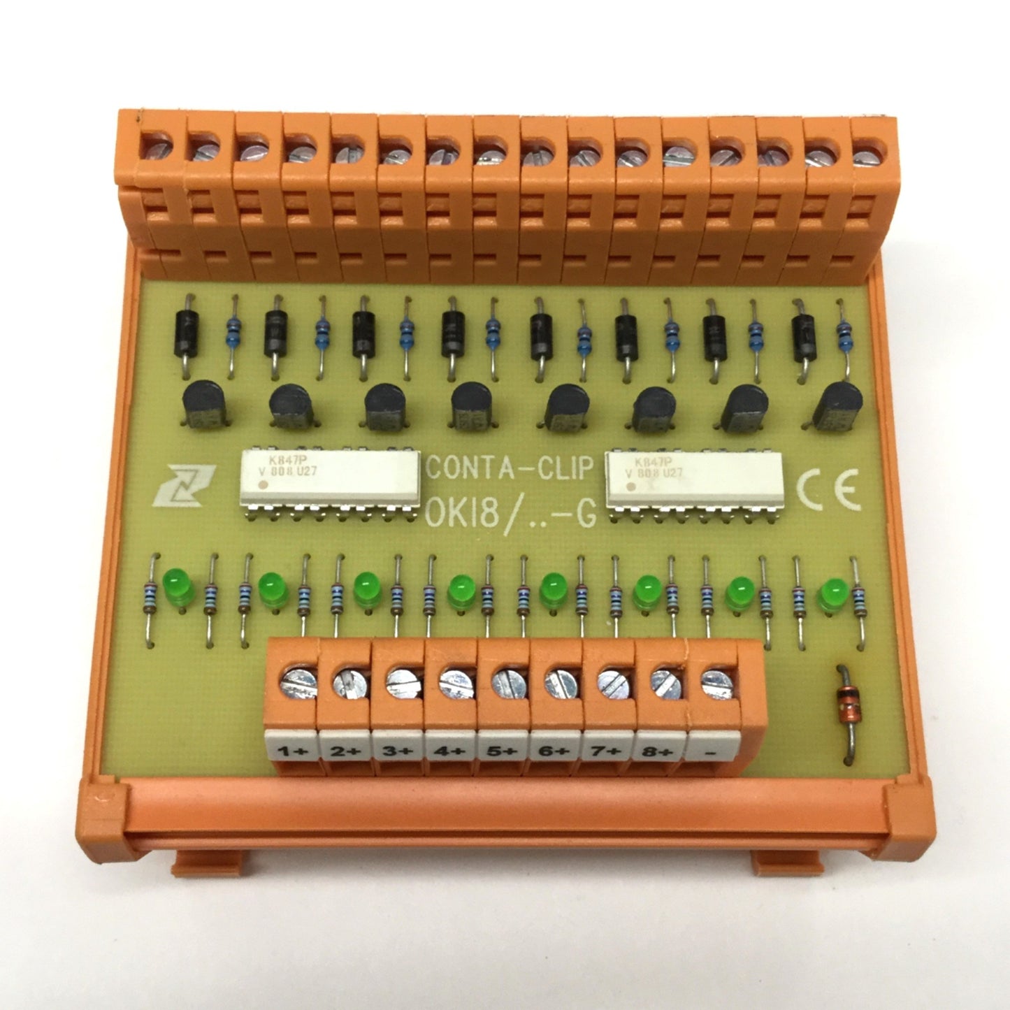 Used Conta Clip OKI 8/24-G 5957.3 Opto-Coupler Module 8-Channel, 24VDC In, 5-48V Out