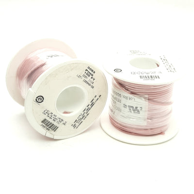 New Lot of 2 Alpha Wire 3053 Pink Hook-Up Wire 100' 1/C 20AWG (10/30) 300V