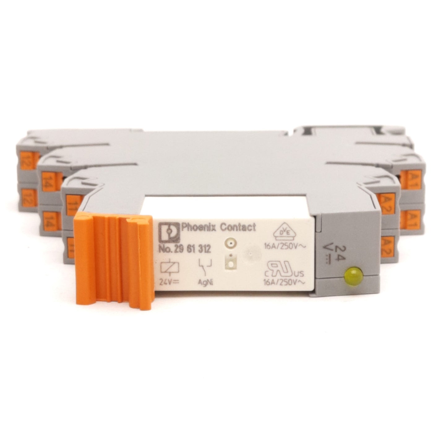 New – Open box Lot of 3 Phoenix Contact 2900291 Relay & Socket 16A 250VAC, 24VDC Coil