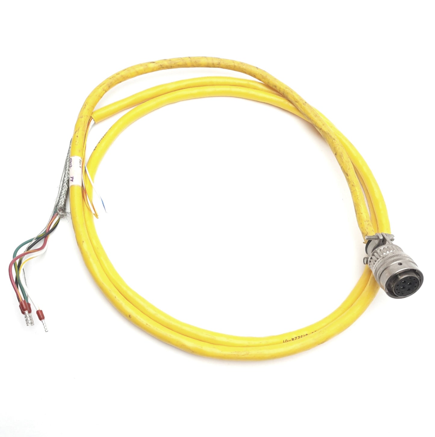 Used Parker 71-015017-10 Motor Power & Hall Effect Cable, MS Round 12-Pin, 5' Long