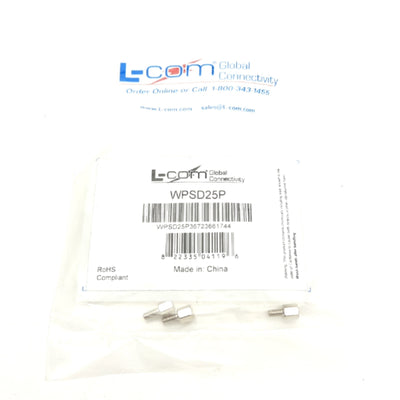 New Lot of 3 L-Com WPSD25P Waterproof Panel Mount D-Sub Connector DB25M