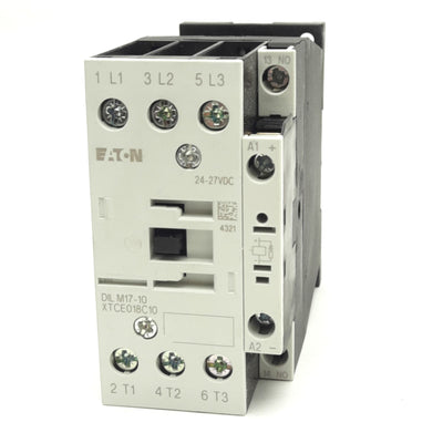 New Eaton DILM17-10(RDC24) Contactor, 3-Pole 1NO w/ Aux 1NO, 690VAC 40A, 24 VDC Coil