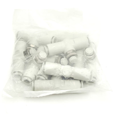 New Lot of 10 SMC AS2051F-08 Pneumatic In-line Speed Control Fitting, Ø8mm Tubing