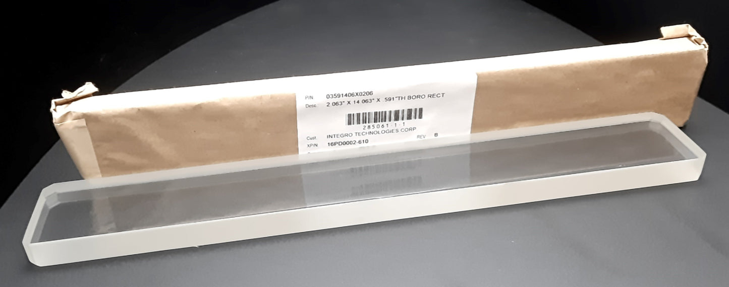 New Integro Technologies 16PD0002-610 Bora Silica Glass, 2.063 x 14.063" x .591"
