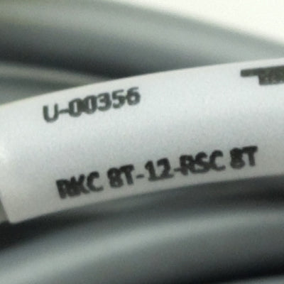 New Turck RKC 8T-12-RSC 8T Cordset, Straight Female to Male M12, 8-Pin, 2A, 12m